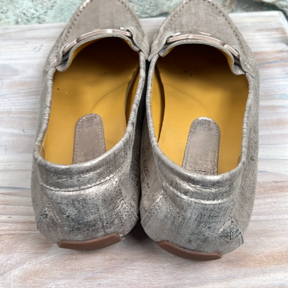 Metallic Loafers with Chain Detail Vaneli size 11 styled in Italy S31 - Picture 3 of 6